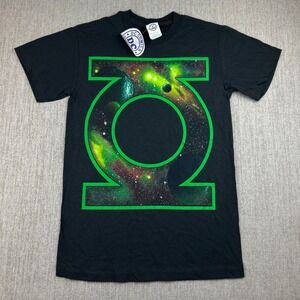 DC Comics Green Lantern Galaxy Logo T Shirt Men's Small Black New Superhero Tee